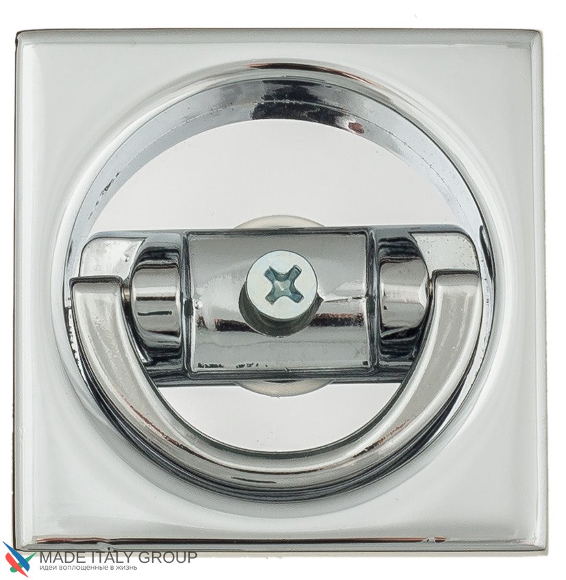 Ручка для раздвижной/распашной двери на квадратном основании Venezia U144 полированный хром