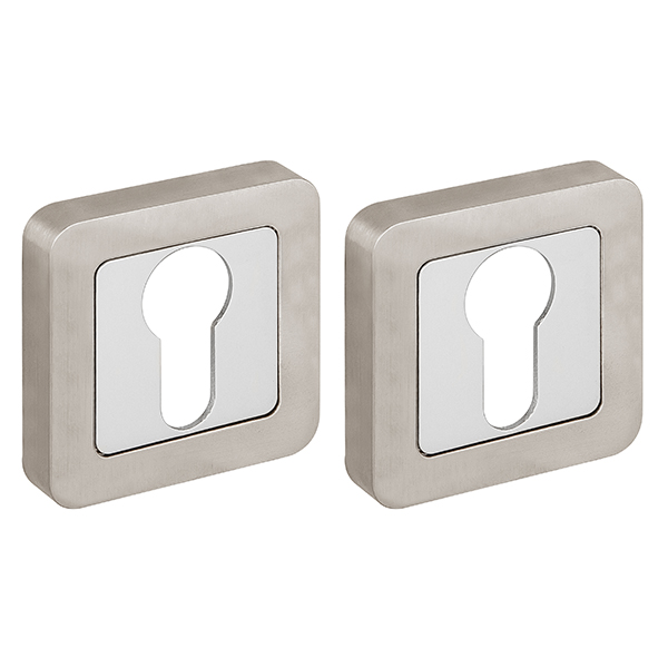 Накладка под цилиндр Fuaro ET XM SN/CP-3 матовый никель/хром