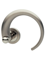 Ручка дверная Morelli Luxury LANGOUST R2 NIS/NIK раздельная на круглой основе, цвет матовый никель/никель, латунь