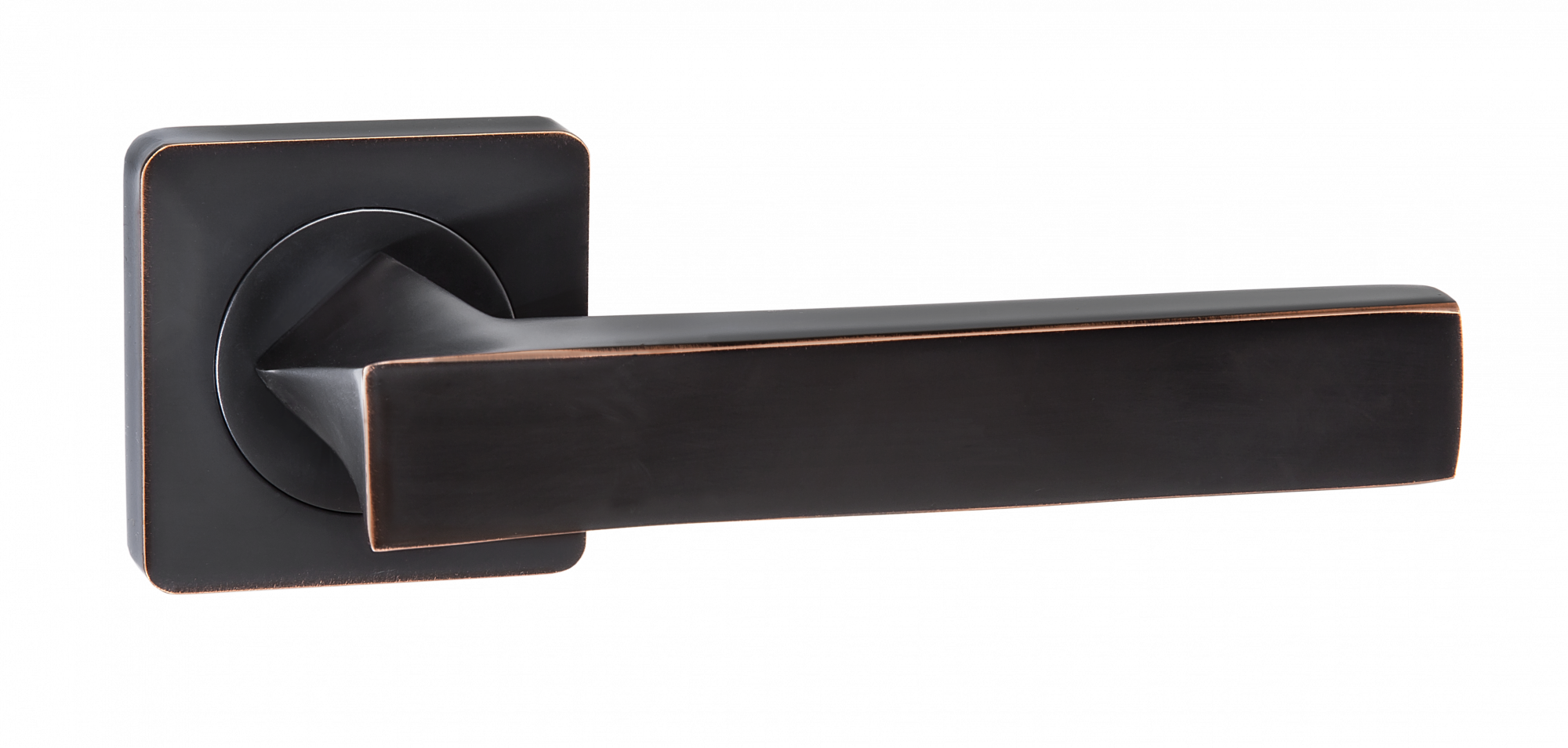 Ручки дверные RENZ INDH 302-02 ABB Равенна бронза черная с патиной