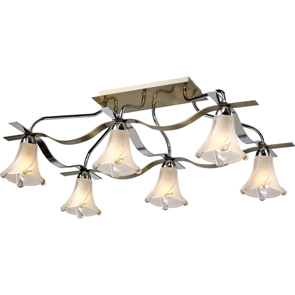 Люстра потолочная N-Light 472-06-13 chrome + antique brass
