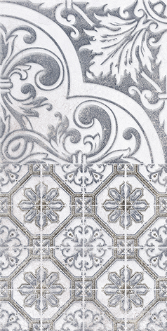 Декор LB-CERAMICS Кампанилья 3 серый 1641-0095 20х40