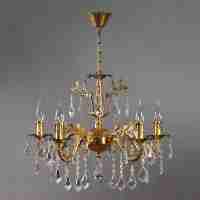 Подвесная люстра Ambiente Granada 2118/5 AB Leaf Crystal