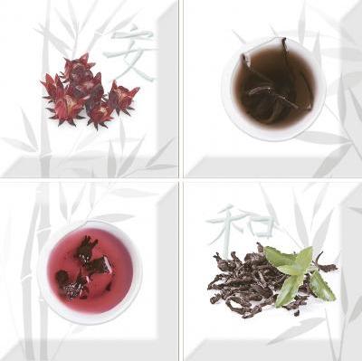 Плитка керамическая Absolut keramika Aroma Fosker Decor (composicion) Set Aroma Fosker S/4 B декор 10х10