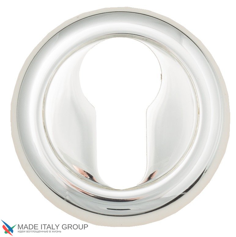 Накладка дверная под цилиндр Venezia CYL-1 D1 натуральное серебро  (2шт.)