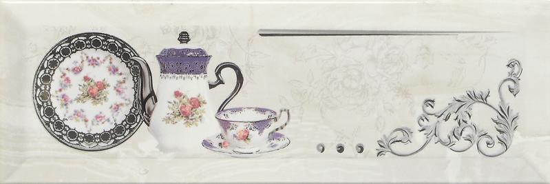 Плитка керамическая Monopole Petra Decor Pranzo Silver B декор 10х30