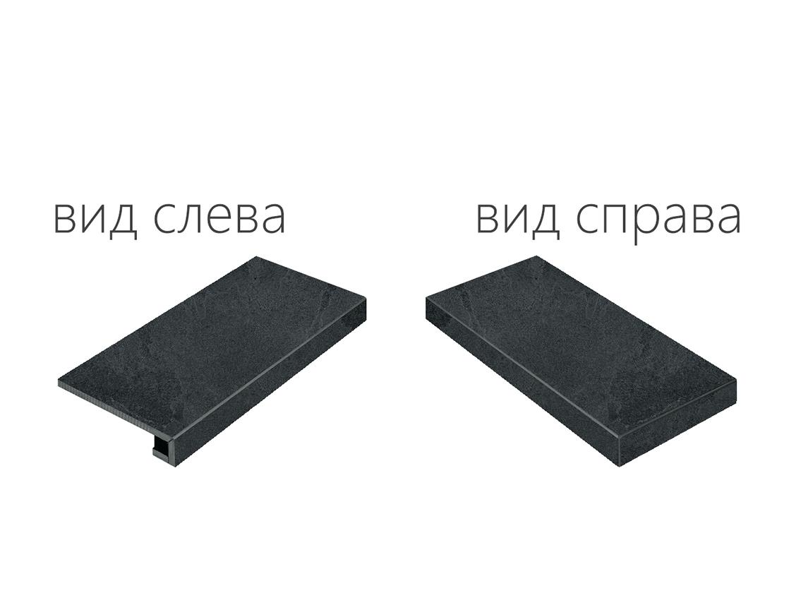 Ступень угловая правая Italon Materia Titanio Scalino Angolare Destro 620070000809 120х33