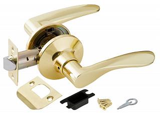 Ручка защелка (кноб) дверная нажимная Punto 6020 PB-P без фик. золото