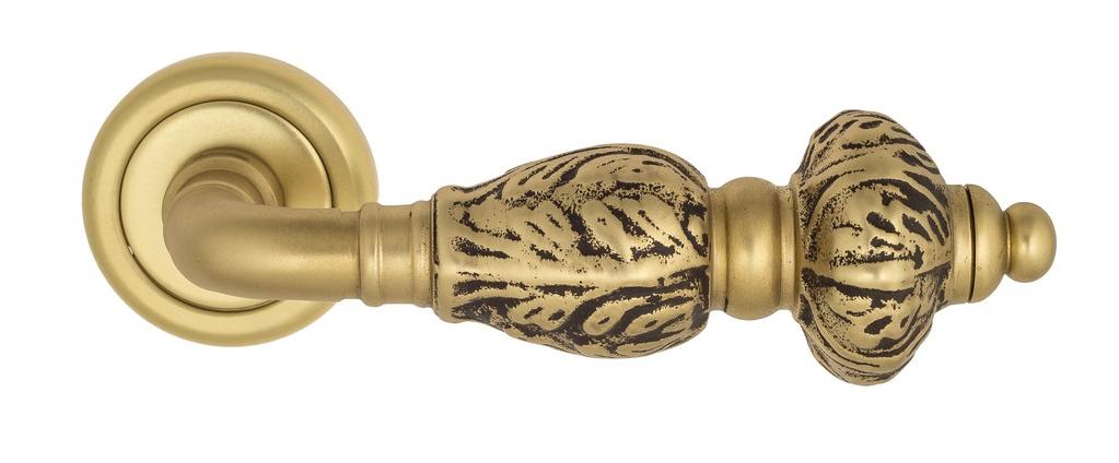 Ручка дверная межкомнатная Venezia Lucrecia D1 французское золото+коричневый