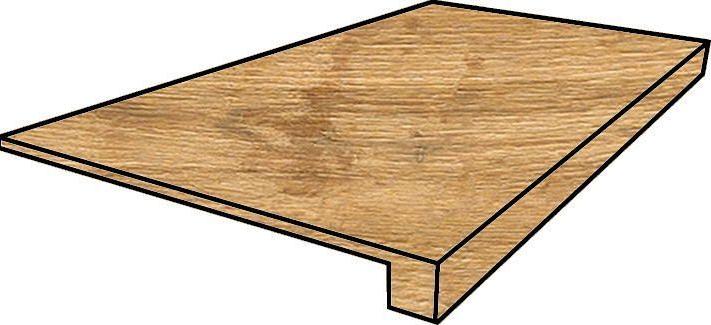 Керамогранит Italon Natural Life Wood Ванилла фронтальная натур. рет. ступень 33х90
