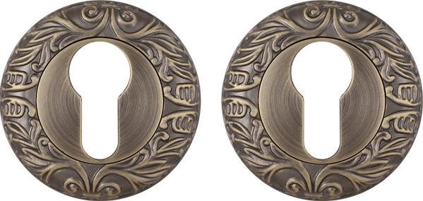 Накладка дверная с круглым основанием под цилиндр Fuaro ET SM MAB-6 темная бронза