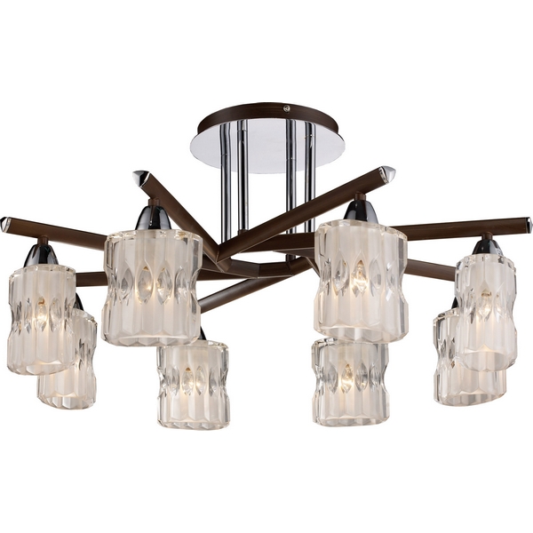 Потолочная люстра N-Light 414 414-08-13 chrome + wengue