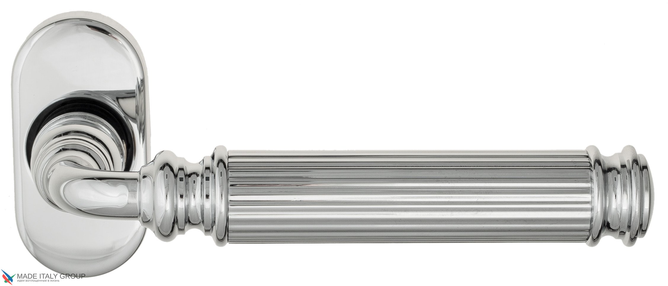 Дверная ручка для профильных дверей Venezia "MOSCA" EP полированный хром