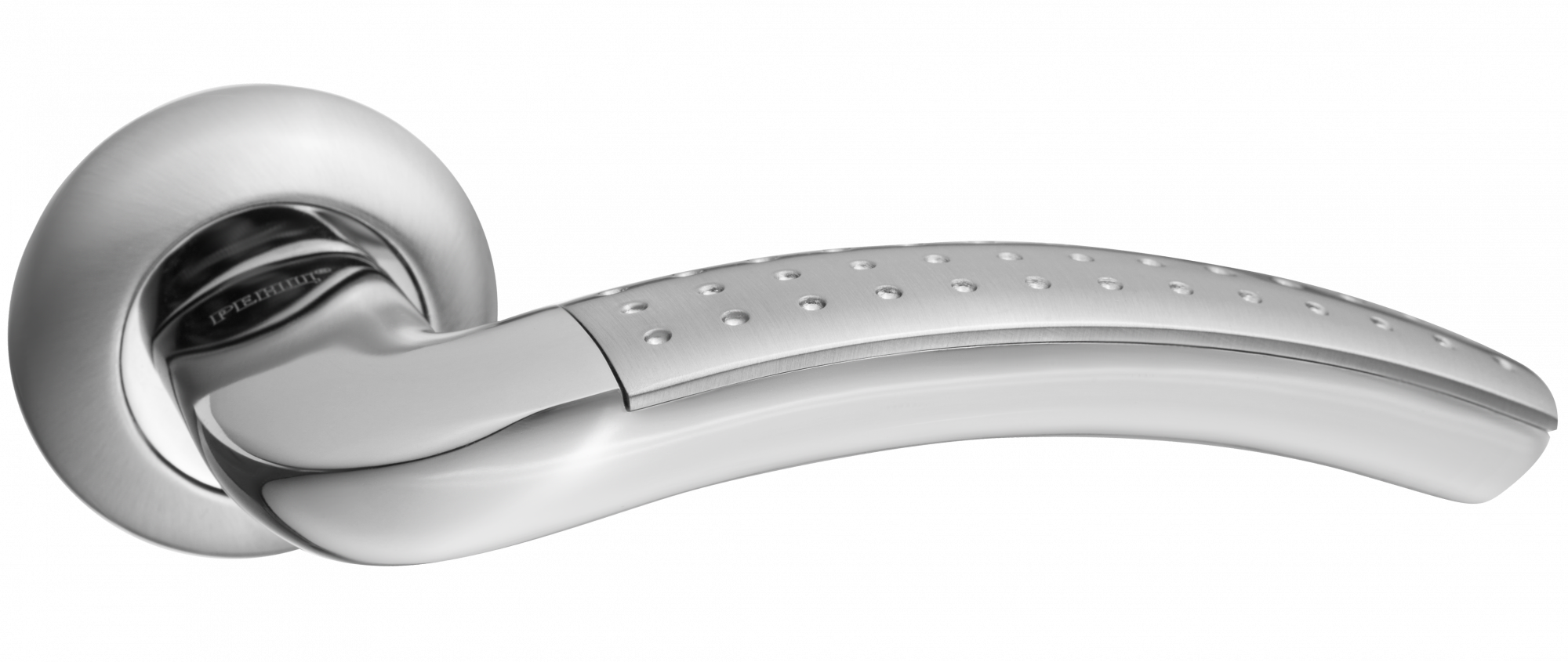 Ручки дверные RENZ INDH 36-08 SC/CP Венеция хром матовый/хром блестящий