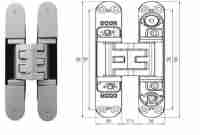 Петля дверная скрытой установки Krona Koblenz Kubica 5080 DXSX 80кг. мат.хром
