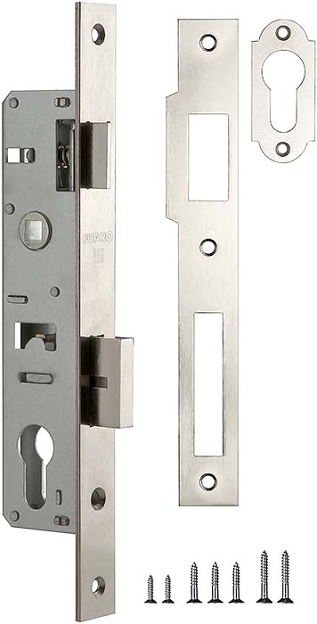 Корпус узкопрофильного замка с защёлкой Fuaro 153-25/85 CP хром