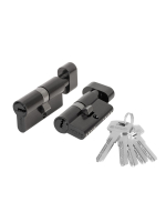 Цилиндровый Fuaro (Фуаро) механизм (200 ZM/90) 2000ZM Knob 90 (45+10+35) BL-24 черный 5Key с вертушкой