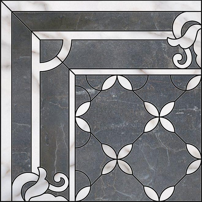 Керамогранит Kerama Marazzi Виндзор Id42 1/4 Розона декор 60х60