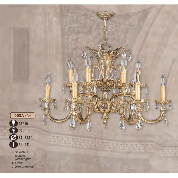Люстра подвесная Riperlamp 003A/12 AA SWAROVSKI