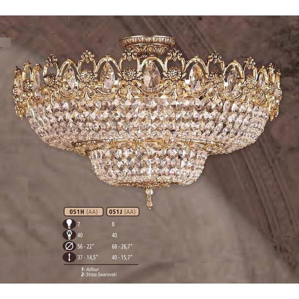 Люстра потолочная Riperlamp 051J/8 AA SWAROVSKI