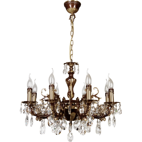 Люстра подвесная N-Light 305-08-52 краповый+бронза