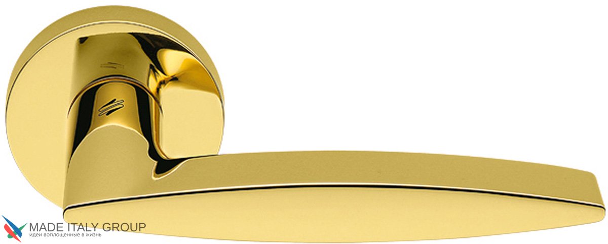 Дверная ручка на круглом основании COLOMBO Gaia GR11RSB-OL полированная латунь