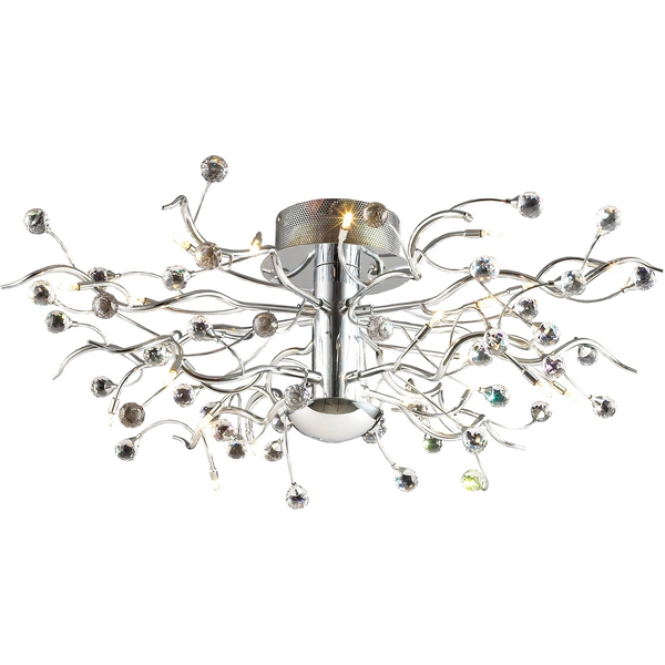 Потолочная люстра N-Light 62297 06 2297 0183 24 chrome, white crystal ASFOUR