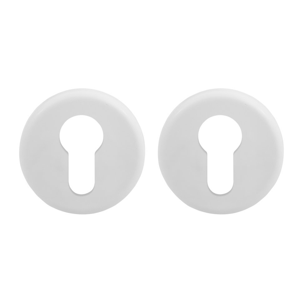 Накладка дверная с круглым основанием под цилиндр Colombo CD63 GB белый