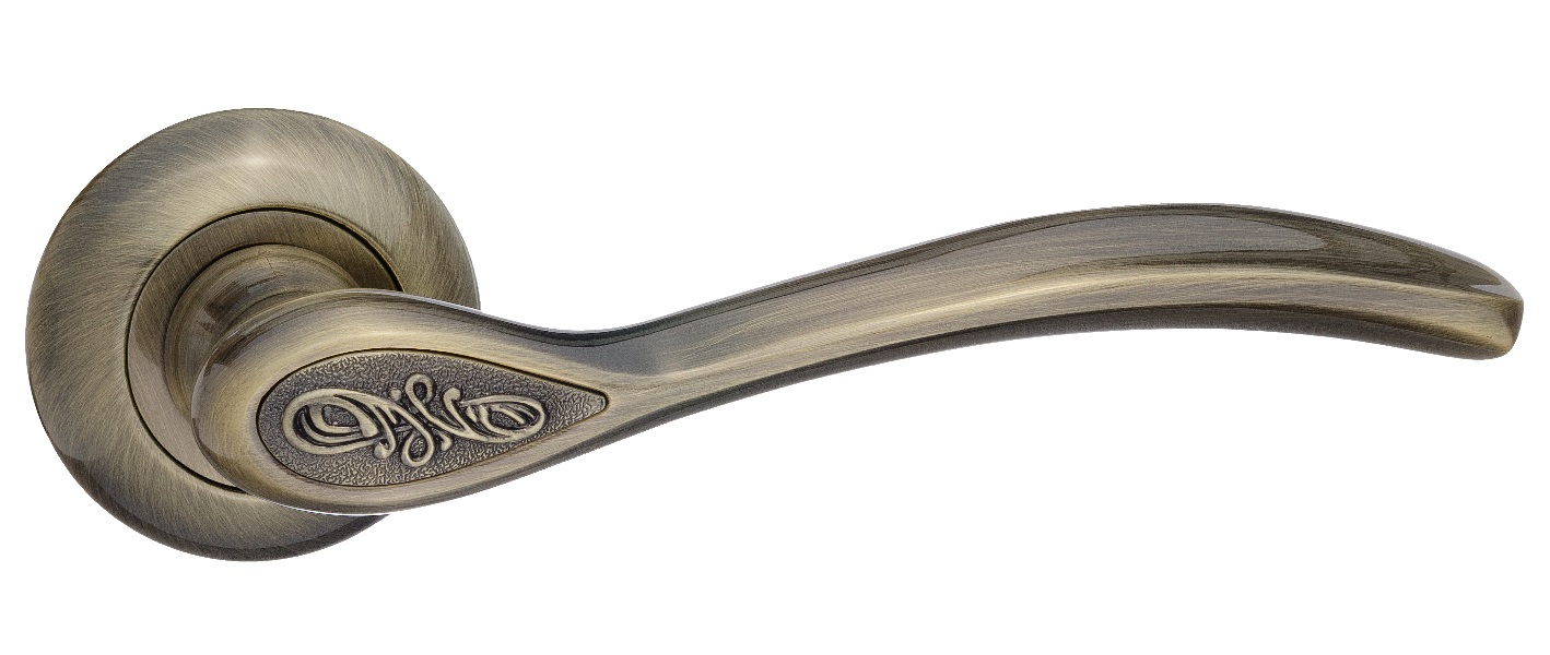 Ручка дверная RENZ INDH 17-08 AB "Флория", бронза ант.