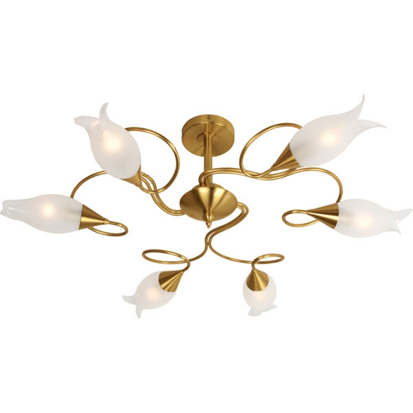 Потолочная люстра N-Light P-504 P-504/6 antique brass