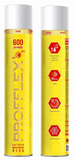 Бытовая монтажная пена PROFFLEX HOME 600 ADVANCED универсальная