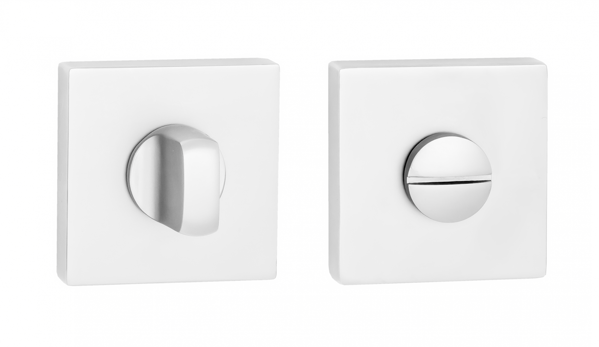 Завертка квадратная к ручкам RENZ INBK 03 SW супер белый