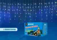 Уличная светодиодная гирлянда Uniel бахрома 220V теплый белый-белый ULD-B3010-200/TTK Warmwhite-White IP44 UL-00003949