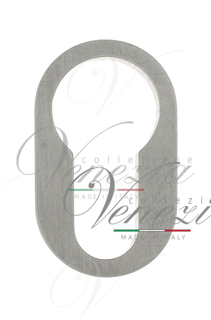 Накладка дверная с круглым основанием под цилиндр Venezia Unique CYL-30 серия Slim матовый хром