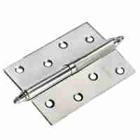 Комплект 10 шт. - Петля дверная разъемная стальная с короной левая Morelli MS 100X70X2.5 L SN никель