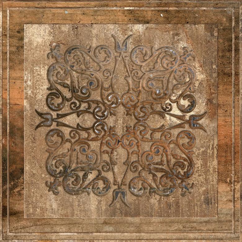 Керамогранит Absolut keramika Newcastle Decor Brown вид 1 из микса декор 45х45