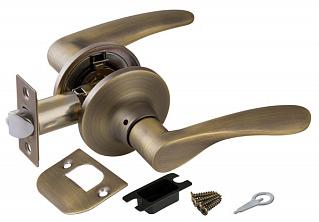 Ручка защелка (кноб) дверная нажимная Punto 6020 MAB-P без фик. мат. бронза