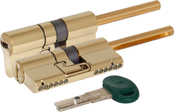 Цилиндровый механизм под вертушку Mottura дл.шток C31P513101LC5 (82 мм/46+10+26), латунь (PVD)