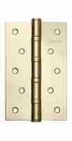 Комплект 2 шт. - Петля дверная стальная универсальная Fuaro 4BB 150x95x3 PB (латунь)
