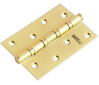 Петля дверная универсальная стальная Morelli MS 100X70X2.5-4BB SG матовое золото