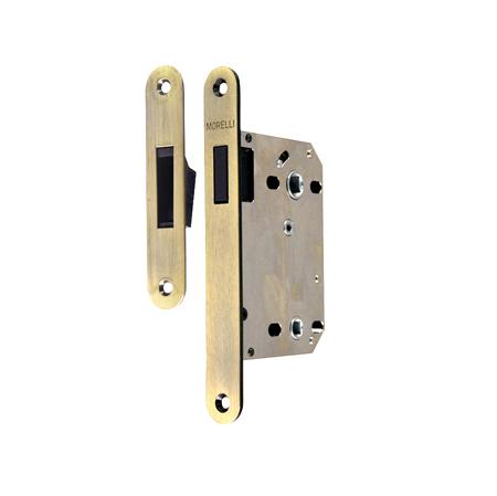 Замок дверной межкомнатный сантехнический Morelli 2070M AB бронза магнитный