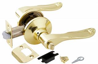 Ручка защелка (кноб) дверная нажимная Punto 6030 PB-B фик. золото