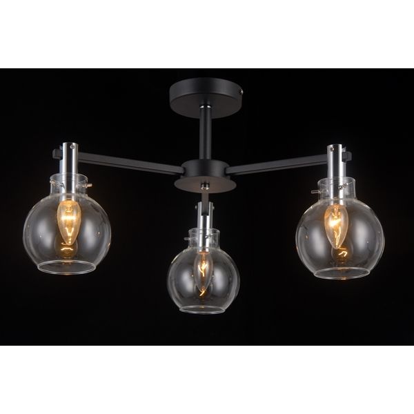 Люстра потолочная Natali Kovaltseva SPHERE 81021-3C MATT BLACK