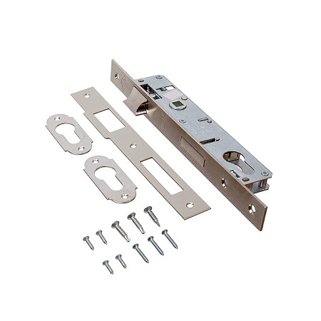 Узкопрофильный замок с защёлкой Kale Kilit 153-85BS20-23NP-(SP, Ros)-STB 15320000021 никель