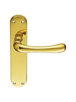 Ручка дверная Morelli Luxury BRITISH STYLE PLB OTL раздельная на планке, цвет золото, латунь