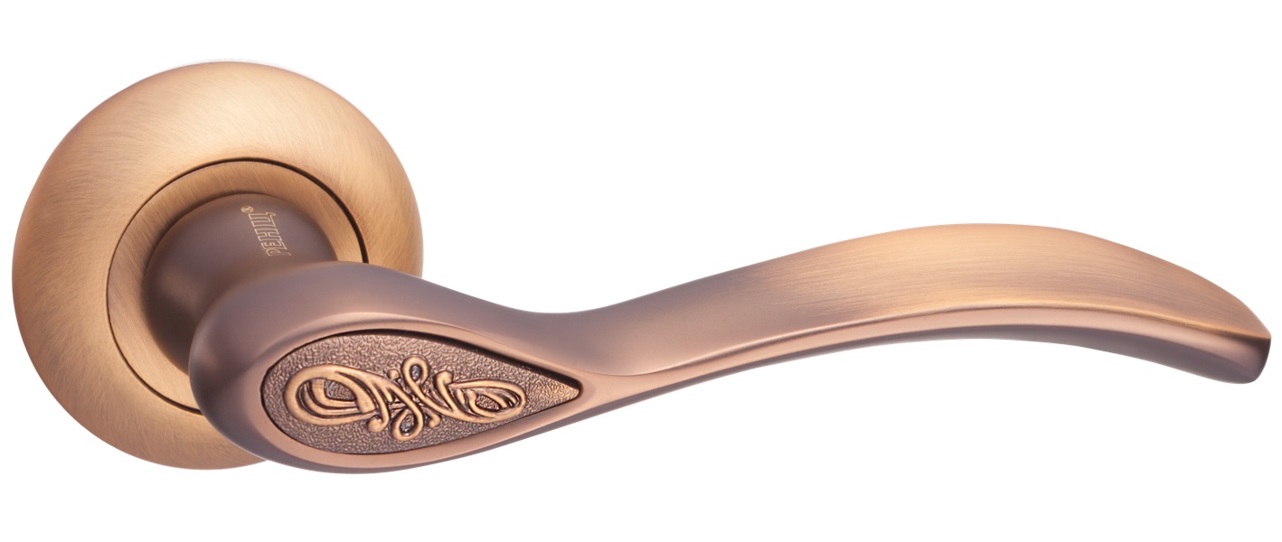 Ручка дверная RENZ INDH 17-08 CF "Флория", кофе