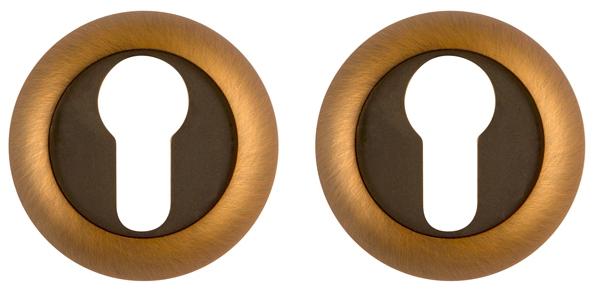 Накладка дверная с круглым основанием под цилиндр Fuaro ET RM CF-17 кофе