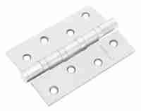 Комплект 10 шт. - Петля дверная универсальная стальная с 4-мя подшипниками Morelli MS 100X70X2.5-4BB W белый