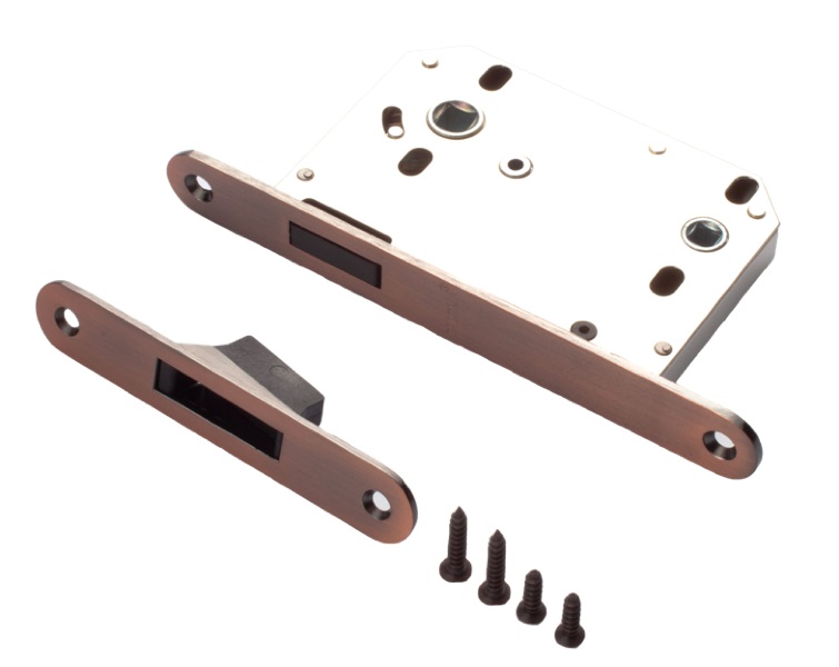 Замок дверной межкомнатный магнитный RENZ INMagn 2070 AC медь ант.