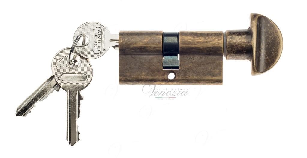 Цилиндр для замка Venezia 25/10/25 ант.бронза ключ/вертушка